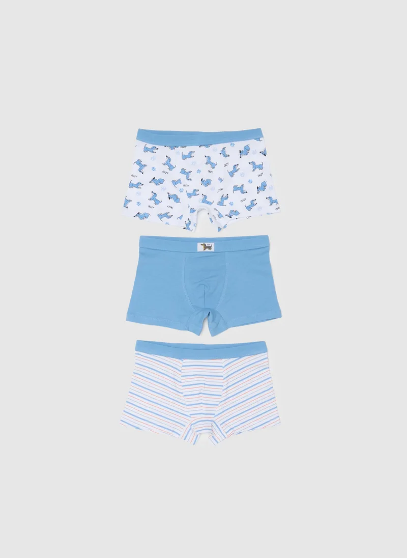 او في اس OVS Children'S Multicolor Cotton Boxer Set Regular Fit